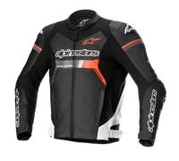 Alpinestars Veste En Cuir GP Force Black White Red Fluo, Taille: 50