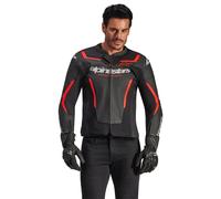 Alpinestars Veste en cuir GP Force V2 Airflow perforée Taille 54 Noir/Rouge Néon/Blanc