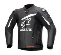 Alpinestars Veste en cuir de moto GP Plus V4 Homme Noir/Blanc Taille 56