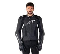 Alpinestars Veste En Cuir Missile V3 Black White, Taille: 50