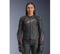 Alpinestars Veste En Cuir Stella Dusk Black Diva Pink White, Taille: 38