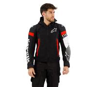 Alpinestars Veste moto Zaca Air – Textile noir/blanc/rouge fluo – Taille M homme