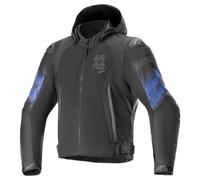 Alpinestars Veste textile de moto Zaca Air Venom imperméable Noir/Bleu XL Homme