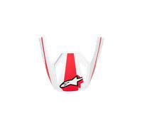 Alpinestars Visière S-M3 Heat Red White Black Glossy, Taille: One Size