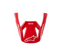 Alpinestars Visière S-M3 Radium Red Mot Red Fl White Gl, Taille: One Size