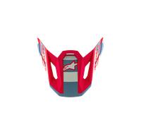 Alpinestars Visière S-M7 Beast Coast Édition Limitée Light Gray Hot Orange Matte, Taille: One Size