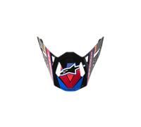 Alpinestars Visière Supertech M10 Era Blue Red Yellow Fluo Glossy, Taille: One Size