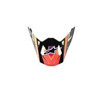 Alpinestars Visière Supertech M10 Era Pink Violet Yellow Fluo Glossy, Taille: One Size