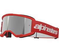 Alpinestars Vision 3 Wordmark Mirror Lunettes de motocross, Rouge, Taille unique