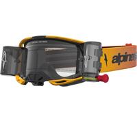 Alpinestars Vision 8 Amber Roll-Off Lunettes de motocross, jaune/rouge/noir, Taille unique