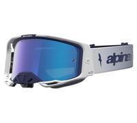 Alpinestars Vision 8 Amber Off-road Goggles Blanc Mirror Blue