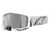 Alpinestars Lunettes de motocross Vision 8 Corp Mirror Stripes blanc pour homme