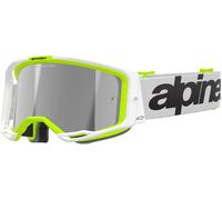 Alpinestars Masque tout-terrain Vision 8 Wordmark Blanc Miroir Argenté
