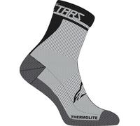 Alpinestars Winter Therm 17 Chaussettes de vélo, noir-gris, taille S pour homme