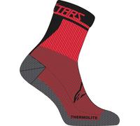 Alpinestars Winter Therm 17 Chaussettes de vélo, noir-rouge, taille S pour homme