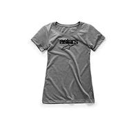 Alpinestars Women's Heritage Blaze Tee t-Shirt Logo Manches Courtes Coupe Moderne Femme Women's Heritage Blaze Tee Grey Heather FR: XL (Taille Fabricant: XL)