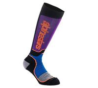 Alpinestars Plus Chaussettes de motocross pour les jeunes, noir-pourpre, taille M L