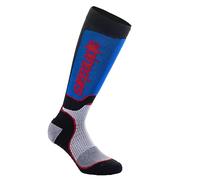 Alpinestars Plus Chaussettes de motocross pour les jeunes, noir-rouge-bleu, taille M L