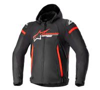 Alpinestars Zaca Veste Moto Softshell Imperméable Textile Noir Rouge Blanc