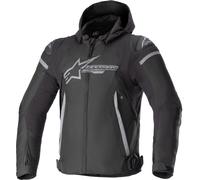 Alpinestars Zaca Veste textile de moto imperméable, noir/gris, Taille S