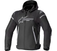 Alpinestars Zaca Veste textile de moto imperméable, noir-gris, taille S pour homme