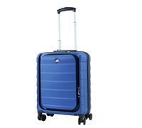 ALPINI Valise Taille Cabine Rigide INOVA-2.1E avec Compartiment pour Ordinateur15 (55cm) Garantie 2 Ans 100% ABS Port USB (Bleu (Blue), (Cabine) S - Small - 40L - 55x40x20cm - 2.7kg)