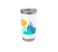 Alpinisme Alpine Forget Me Not Skiing Fleur de montagne Gobelet isotherme en acier inoxydable double paroi