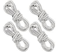 Alpinleux Lacets de chaussures en strass, lacets ronds en cristal brillant pour baskets, lacets de chaussures ronds, blanc, 120cm