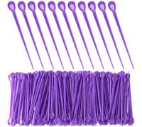 Alpinleux Lot de 100 rouleaux à cheveux en plastique pour boucler les cheveux (violet)