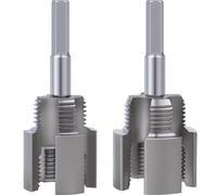 Alpinleux Lot de 2 enfile-tubes en PVC, outil de filetage de tuyau, outil de filetage interne et externe intégré, outil de coupe de filetage de tuyau, outil de filetage de tuyau pour PVC (1,27 cm +