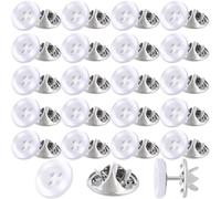 Alpinleux Lot de 20 boutons amovibles sans couture, réutilisables, pour jeans amples, épingles à boutons blancs réglables, pour jeans, pantalons, chemises, vêtements (11,2 mm)