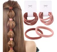 Alpinleux Lot de 24 élastiques à cheveux robustes en caoutchouc pour queue de cheval sans dommages, élastiques élégants et extensibles pour queue de cheval pour coiffures quotidiennes (rose, orange