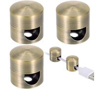 Alpinleux Lot de 3 ancrages de câbles en bronze multifonction, chargeur en métal et organiseurs de fils, clips adhésifs pour gestion des câbles pour bureau, mur, maison, bureau