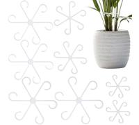 Alpinleux Lot de 8 supports de tige de plantes grimpantes d'intérieur, 4 tailles, accessoires de croissance réutilisables, piquets de croissance en plastique pour plantes de jardin (transparent)