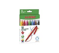 Alpino AR000002 Trousse de 12 Surligneurs Pointe Fine Couleurs Assorties