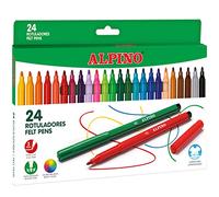 Alpino AR001003N Trousse de 24 Surligneurs Pointe Fine Couleurs Assorties