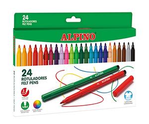 Alpino AR001003N Trousse de 24 Surligneurs Pointe Fine Couleurs Assorties