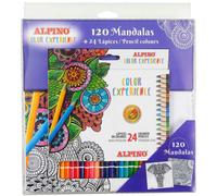 Alpino Coffret De 24 Crayons De Couleur Et Livre De 120 Mandalas