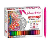 Alpino Coffret De 36 Marqueurs Double Pointe Alpine