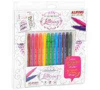 Alpino Coffret De Lettrage 12 Marqueurs + Livre