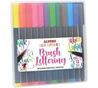 Alpino Color Experience 12 marqueurs Brush Lettering | Marqueurs pour Lettering | Marqueurs avec pointe pinceau