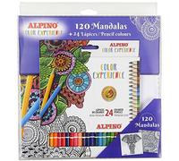 Alpino Coffret De 24 Crayons De Couleur Et Livre De 120 Mandalas