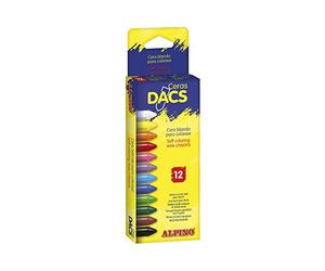 ALPINO Dacs Trousse de 12 Cires à colorer
