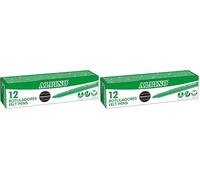 Alpino - Étui de 12 feutres Stand. Noir | Marqueurs lavables pour enfants | Marqueurs brillants | Idéal pour l'école | Pointe en fibre super résistante et encre sûre à base d'eau (Lot de 2)