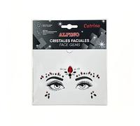 Alpino Gemmes faciales adhésives Catrina | Autocollants brillants pour le visage | Maquillage pour les festivals, le carnaval et l'Halloween | Autocollants faciaux brillants