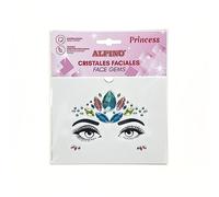 Alpino Gemmes faciales adhésives Princess | Autocollants brillants pour le visage | Maquillage pour les festivals, le carnaval et l'Halloween | Autocollants faciaux brillants