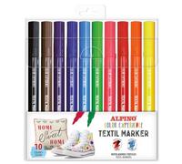 Alpino Marqueurs Textiles Color experience. Feutres pour tissu | Profitez de la décoration de vos vêtements | Dessinez et coloriez votre vêtement préféré