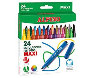 Alpino Maxi Trousse de 24 Surligneurs Couleurs Assorties