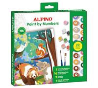Alpino Peinture par numéros forêt - Kit de peinture pour adultes et enfants avec toile, pinceaux et peintures acryliques