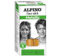 Alpino - Set de maquillage Face Stick - 6 barres de couleur or | Application propre et précise | Texture crémeuse et finition brillante | Idéal pour fêtes, déguisements et maquillage artistique
